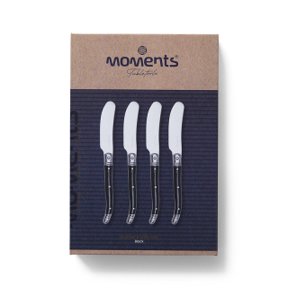 Botermessen Set van 4 Zwart 2