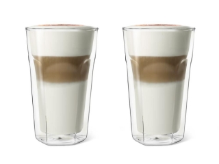 Dubbelwandig glas Latte Macchiato set van 2 in geschenkdoos