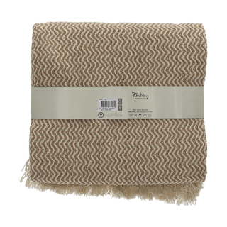 FITZ Living Recycled Cotton Plaid Visgraat Taupe 93022 1