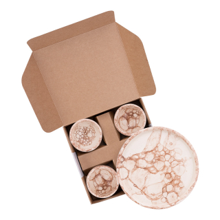 Geschenkset bord 4 schaaltjes Terra 2