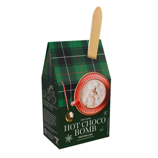 Happy Holidays Hot chocolate bomb marshmallows RFA spoon 10045