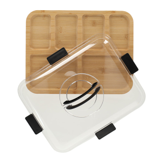 JENS Living Bamboe Snack Tray Met Deksel 25738 2