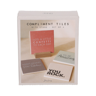 JENS Living Complimenten Tegels met Standaard set van 4 25798 3