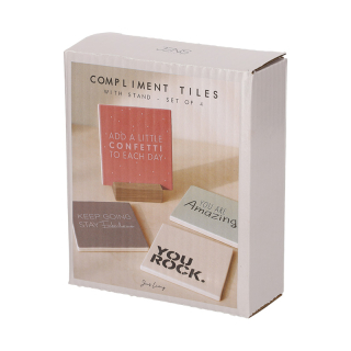 JENS Living Complimenten Tegels met Standaard set van 4 25798