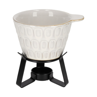 JENS Living Fondue Set Stippen Taupe 25919 2