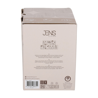 JENS Living Fondue Set Stippen Taupe 25919 6