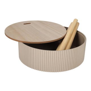 JENS Living Opberg Bijzettafel Levi Taupe 25790 1