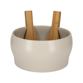 JENS Living Saladeschaal Met Bestek Steengrijs 25756 1