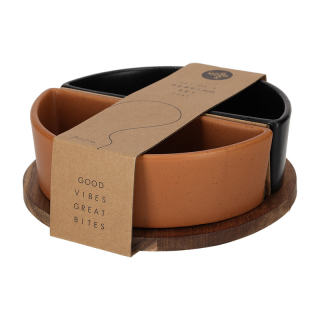 JENS Living Serveerset Faas Terra Zwart 25832 2