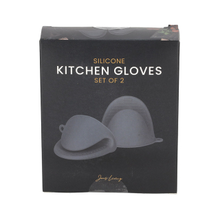 JENS Living Siliconen Ovenhandschoen Grijs set van 2 25931 4