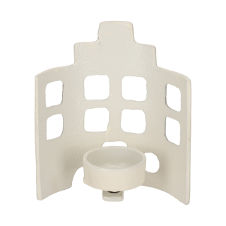 JENS Living Theelichthouder Huis Off Wit Large 25886 2