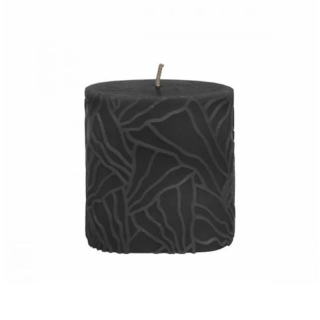 Kaars Wave Zwart 7x7cm