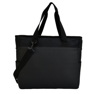 Koeltas shopper suede pu vegan leer zwart 8759 achterzijde