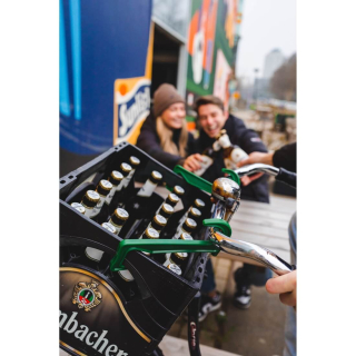 Krathaak voor bierkratten op de fiets