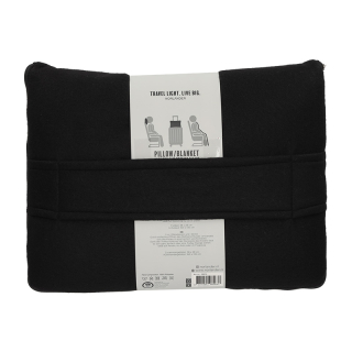Norlander 2 in 1 Reis Kussen Deken Zwart 29074 2