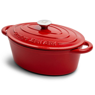 Orrefors Jernverk Ovale geemailleerde braadpan 3.5L rood Orrefors Jernverk Ovale geemailleerde braadpan 3.5L rood