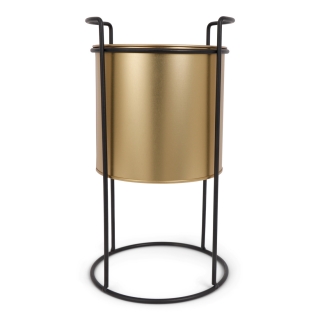 SENZA Metal Flower Bucket Large Gold 24580