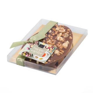 luxe chocolade paasei hazelnoot caramel melk 110gram