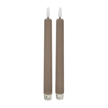 JENS Living LED Dinerkaars Fluweel Taupe set van 2 25923