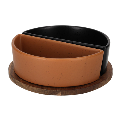 JENS Living Serveerset Faas Terra Zwart 25832