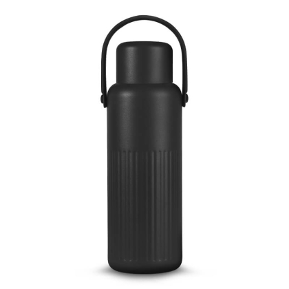 sagaform theo thermosfles zwart gerecycled 1liter LT52136 