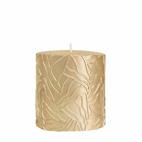 Riverdale stompkaars wave goud 7x7xcm