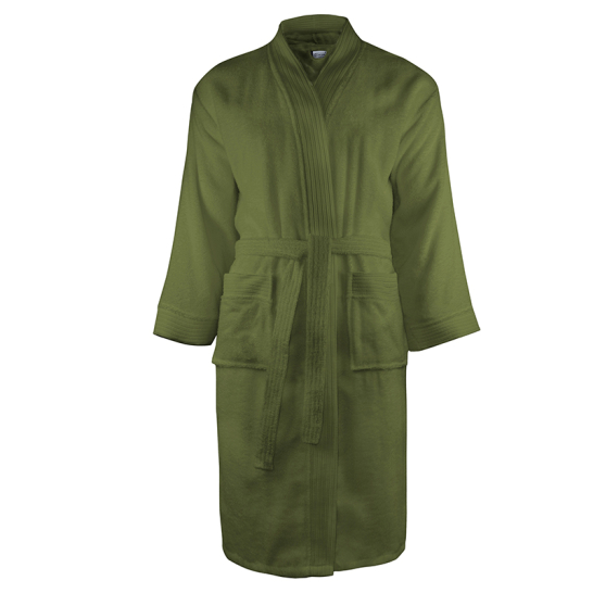Badjas Badstof Katoen Olive Green