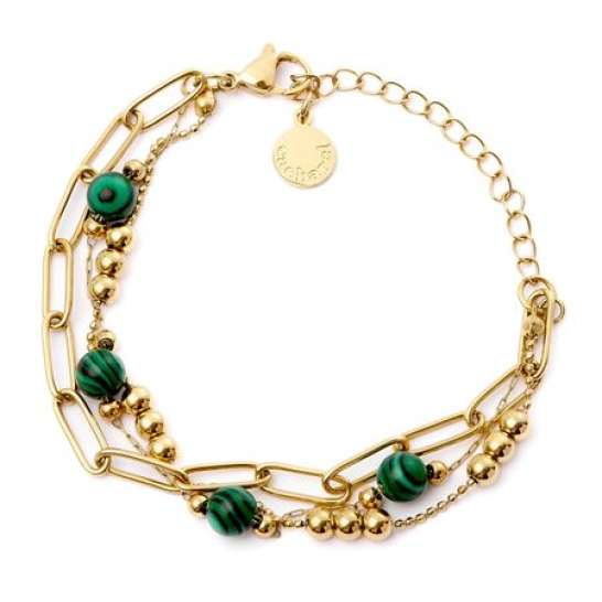 Cacharel Armband Andrea Gold Green CJB450T