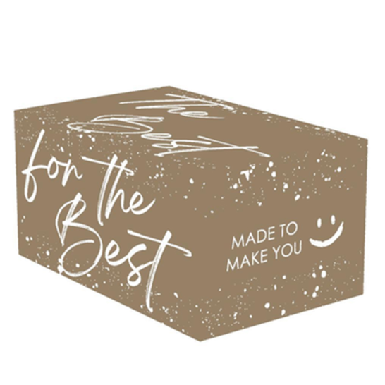 Geschenkdoos For The Best Goud - 80% gerecycled Geschenkdoos the best goud