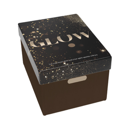 Geschenkdoos GLOW - zwarte bodem & losse deksel Glow zwarte bodem