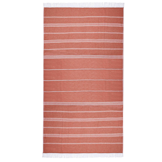 Hamamdoek gerecycled 100x180cm Roest
