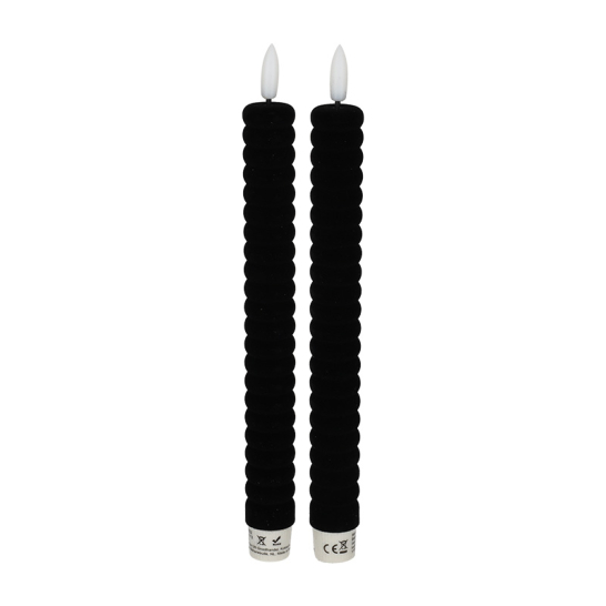 LED Dinerkaars Fluweel Zwart set van 2 - JENS Living JENS Living LED Dinerkaars Fluweel Zwart set van 2 25922