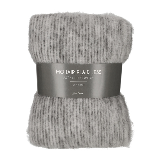 JENS Living Mohair Plaid Jess Grijs 25718