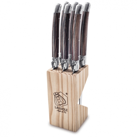 Steakmessen Dark Wood Laguiole Style de Vie 1