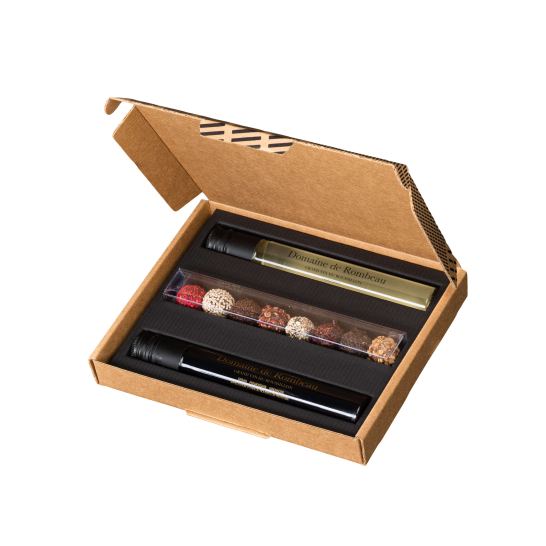 Wijnproeverij met 2 wijnen en 8 chocoladetruffels 3001