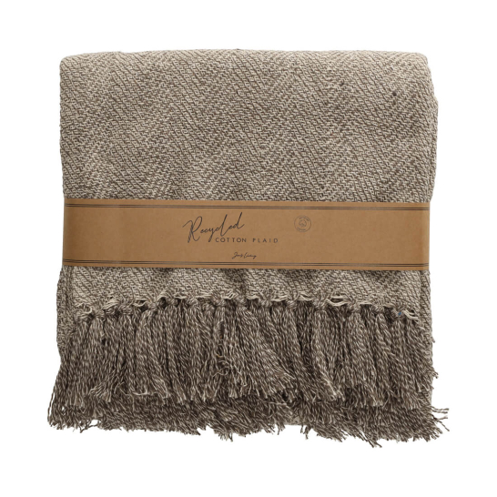 jens living recycled cotton plaid noor grijs 25648
