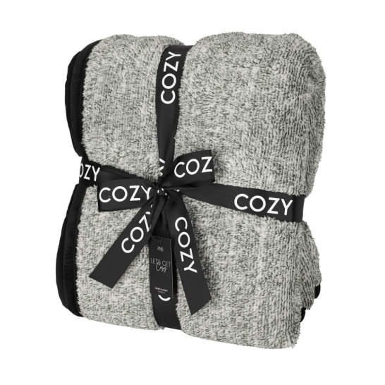 jens living sherpa plaid zwart 25478