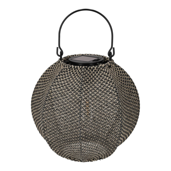 jens living solar lantaarn indy taupe zwart 25467