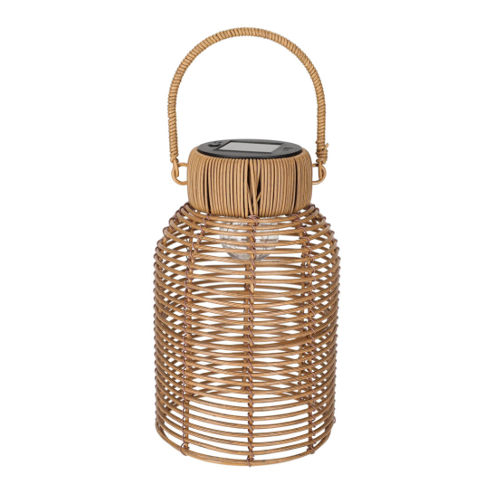 jens living solar lantaarn rotan bruin 25473