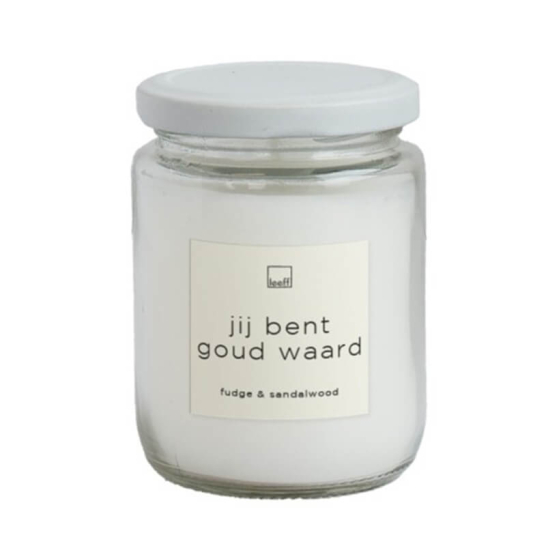 leeff jar candle l jij bent goud waard