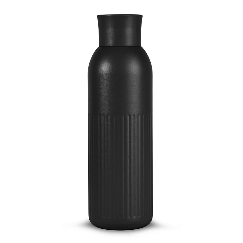 Sagaform Tekla Push met druk dop gerecycled 500 ml sagaform tekla push stalen fles met druk dop gerecycled 500 ml LT52134