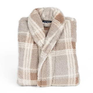 Badjas Sherpa Recycled Ruit Zand 1
