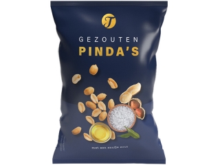 Blauw pindas gezouten