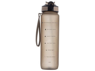 Gusta drinkfles motivation taupe 1liter Gusta drinkfles motivation taupe 1liter