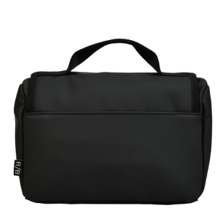 Hangende toilettas travel mat zwart achterkant