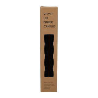 JENS Living LED Dinerkaars Fluweel Zwart set van 2 25922 1