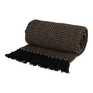 JENS Living Recycled Cotton Plaid Loek Zwart 25854 2