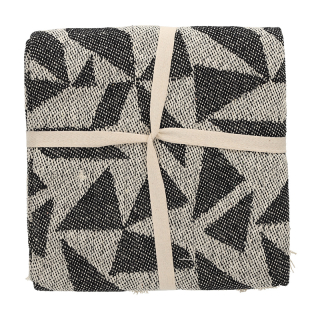 JENS Living Recycled Cotton Plaid Soof Zwart 25853 1