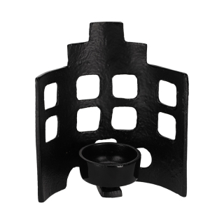 JENS Living Theelichthouder Huis Zwart Large 25887 2