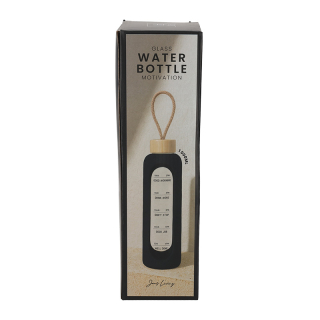 JENS Living Waterfles Motivation Zwart 25820 3
